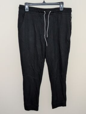 Bruno Milano Men's Black Tapered Drawstring Joggers Size Large